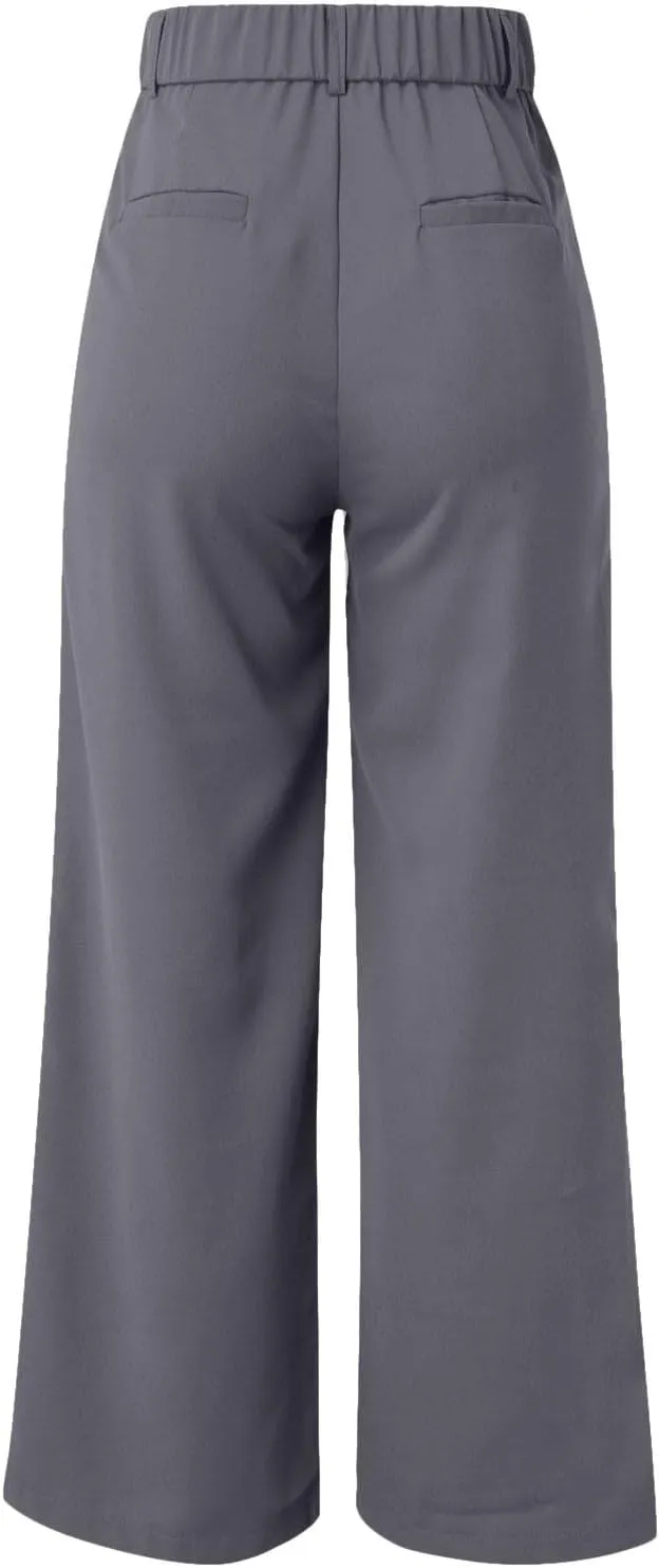 Womens Work Pants Plus Size Wide Leg Dress Pants Business Pants High Waist Chino Pants Straight Pants Comfy Trousers