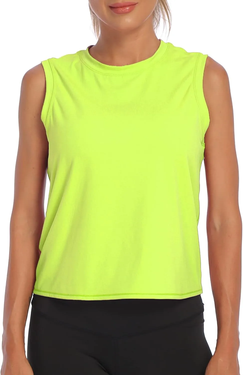 Women's Workout Tank Tops Sleeveless Athletic Crop Tops Running Short Tops Cool Shirts