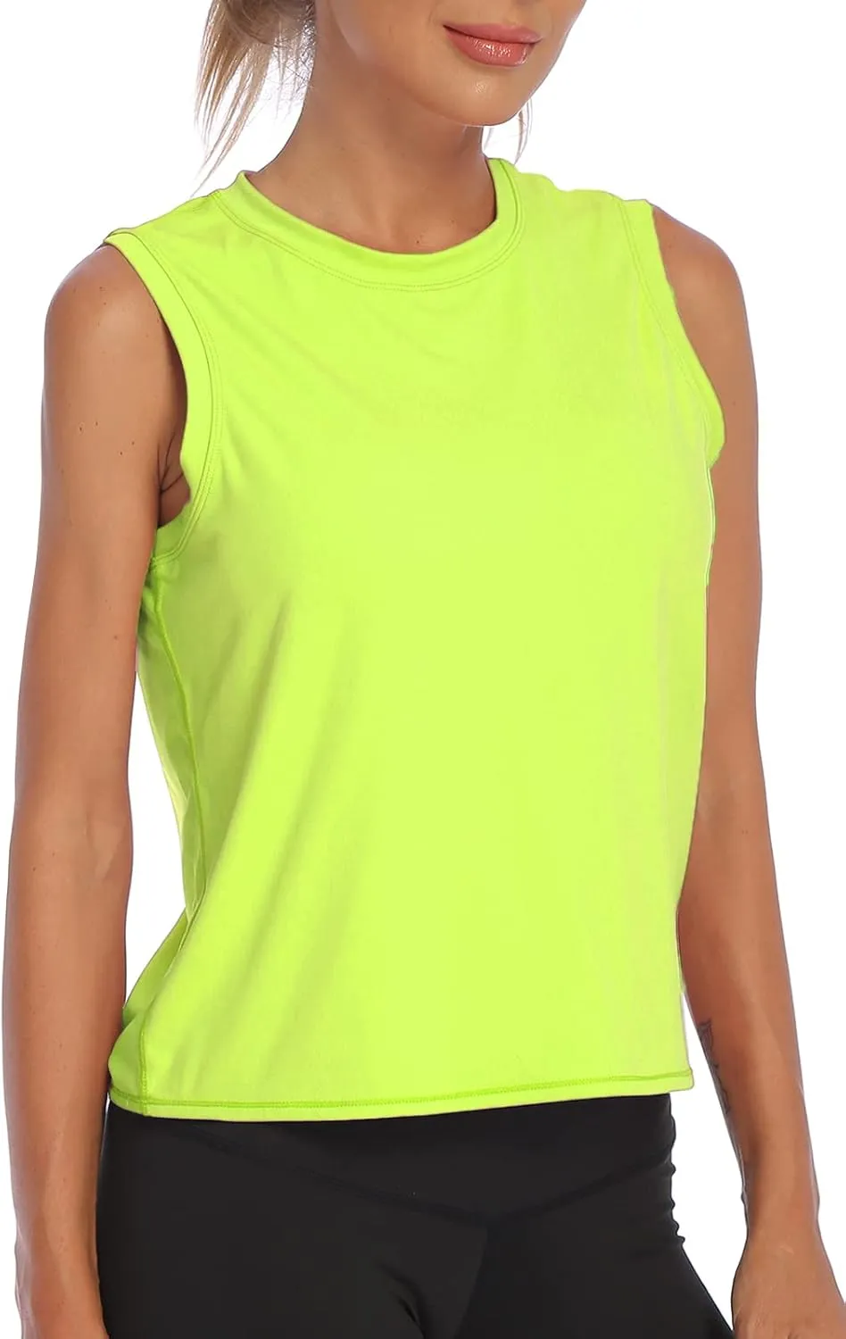 Women's Workout Tank Tops Sleeveless Athletic Crop Tops Running Short Tops Cool Shirts