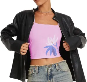 Y2k Tank Top Floral Spaghetti Strap Camisoles Women Sleeveless Flower Cami Top Summer Going Out Slim Fit Vest