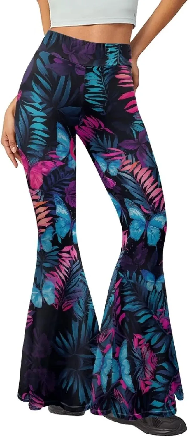 YEXIATODO Flared Yoga Pants for Women Bootleg Yoga Pants Bell Bottom Pants Soft Flared Leggings Hippie Pants Tights