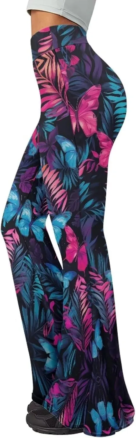 YEXIATODO Flared Yoga Pants for Women Bootleg Yoga Pants Bell Bottom Pants Soft Flared Leggings Hippie Pants Tights