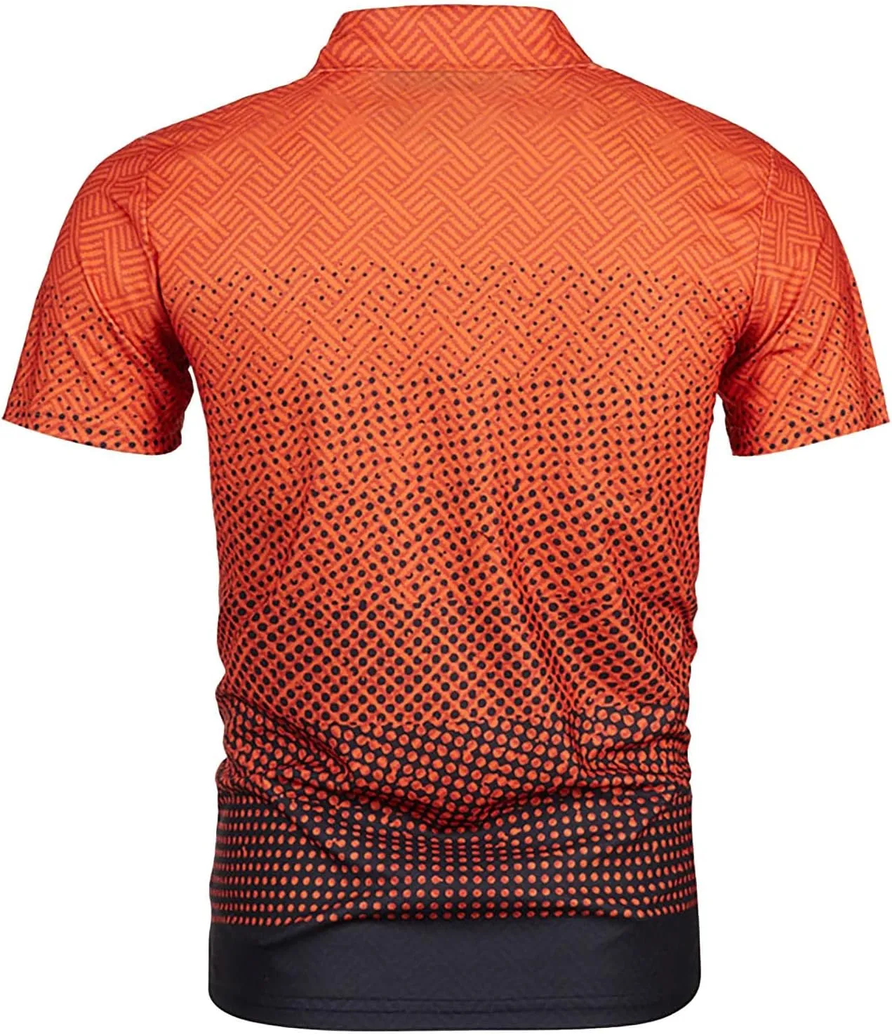 Ymosrh Men's Polo Shirts Summer Fashion Casual 3D Printing Shirt Lapel Casual Short Sleeve Top Shirts for Men, M-5XL