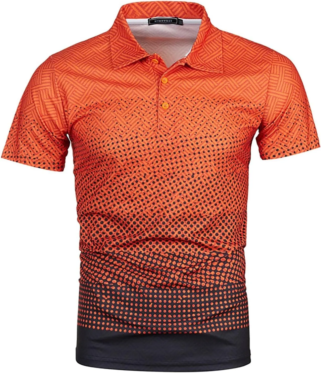 Ymosrh Men's Polo Shirts Summer Fashion Casual 3D Printing Shirt Lapel Casual Short Sleeve Top Shirts for Men, M-5XL