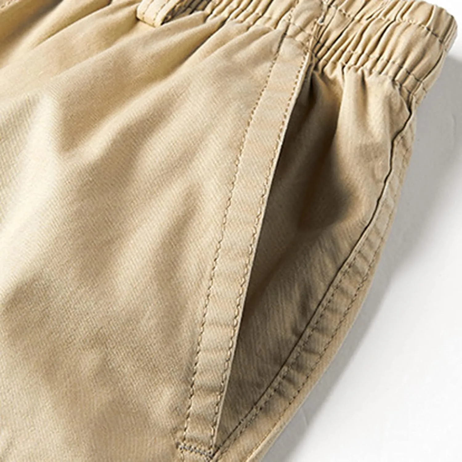 Ymosrh Men's Shorts Summer Casual Fashion Loose Cargo Pants Elastic Five Points Shorts, XL-5XL