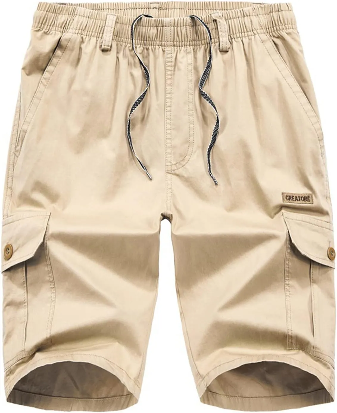 Ymosrh Men's Shorts Summer Casual Fashion Loose Cargo Pants Elastic Five Points Shorts, XL-5XL