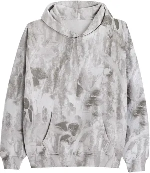 ZWRXW Womens Camo Hoodies Sweatshirts Maple Leaf Printed Fleece Oversized Pullover Casual Long Sleeve Tops with Pocket