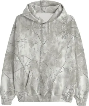 ZWRXW Womens Maple Leaf Print Camo Hoodies Oversized Long Sleeve Hooded Sweatshirt Fall Fashion Pullover Tops with Pocket